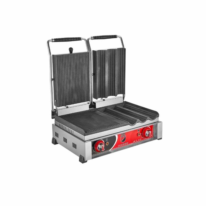 Işıkgaz Silverinox 2134-2  3 Dürümlük Elektrikli Dürüm +Tost Makinesi